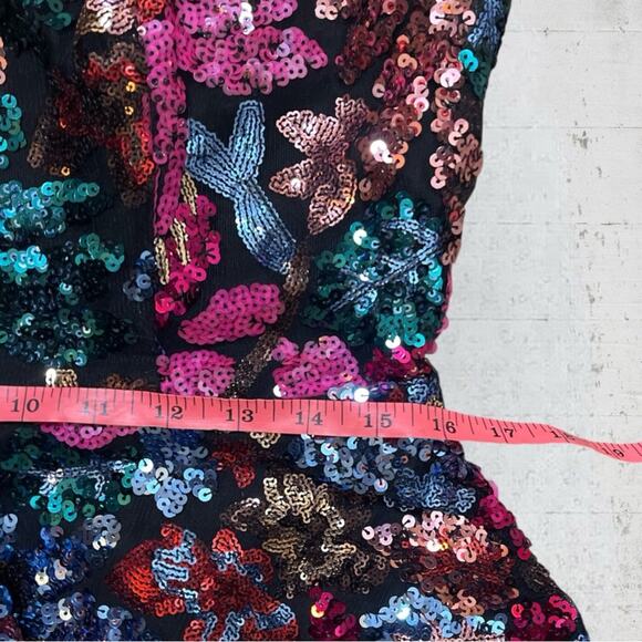 Elliatt Hens Strapless Sequin Minidress Size XL Sparkly Ruffle Feminine HoCo - Picture 7 of 10